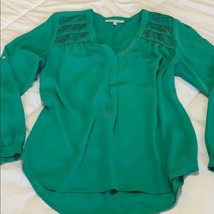 Beautiful Kelly green Daniel Rainn blouse